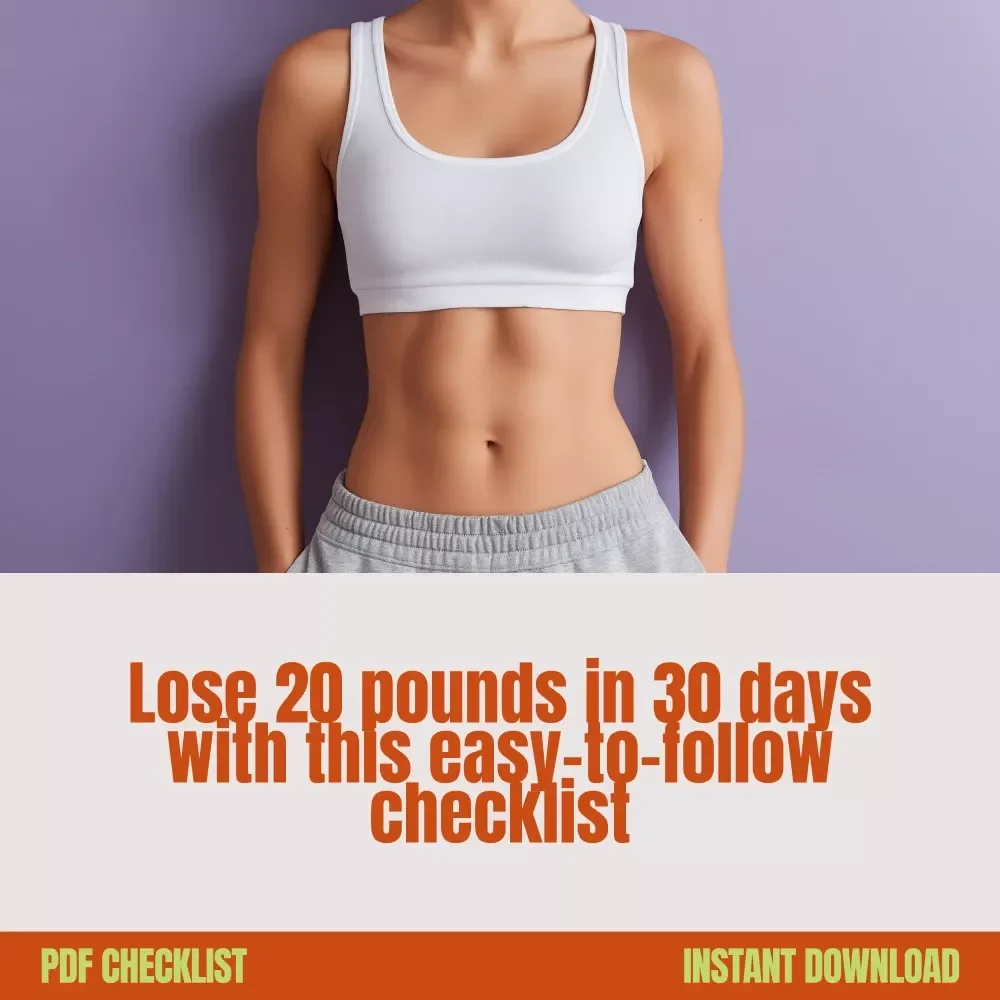 30-Day Slim-Down Sprint Checklist - How to Lose 20 Pounds in a Month