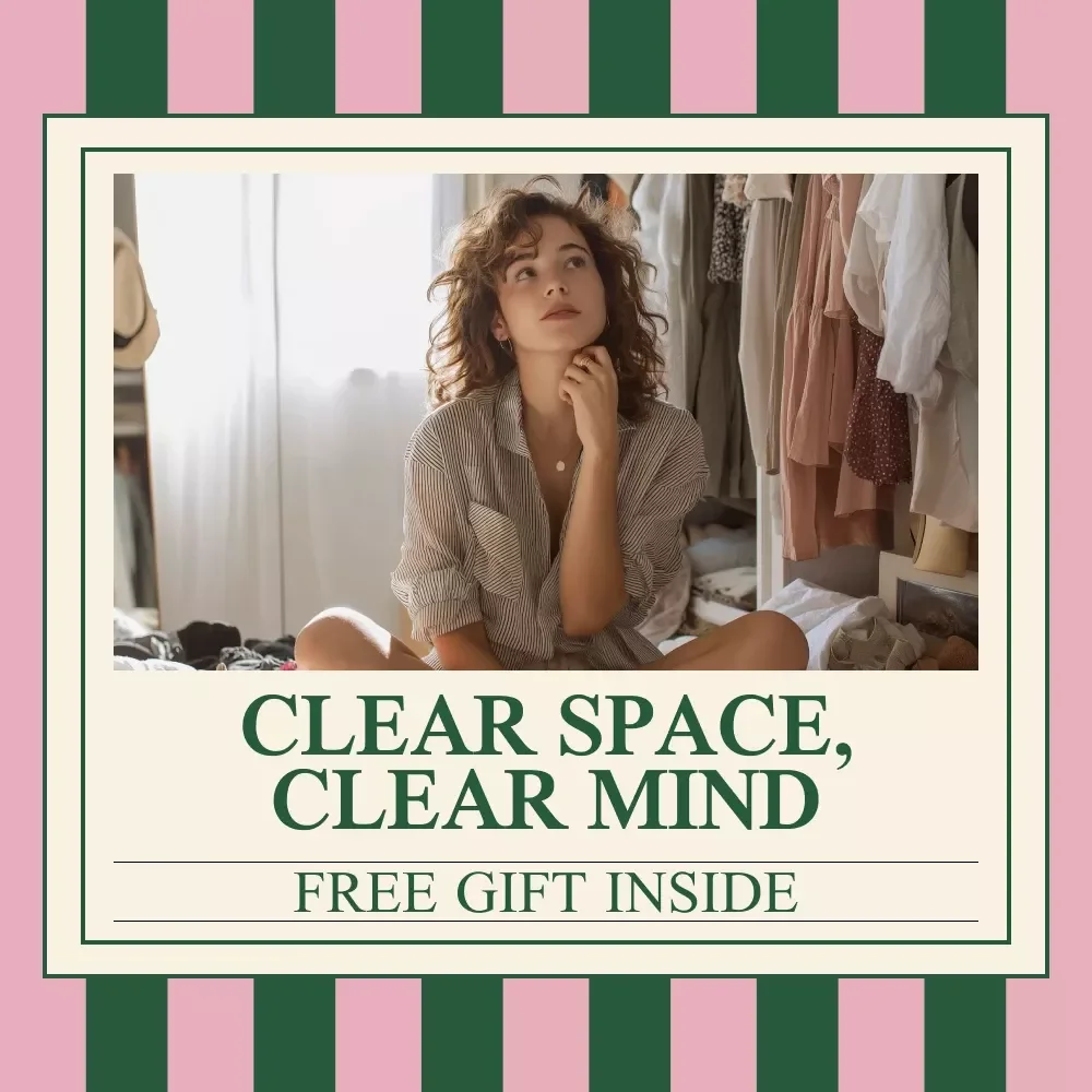Clear Space, Clear Mind: Your Ultimate Decluttering Checklist – Mental Health Benefits of Decluttering Guide, Printable Digital Checklist for Stress Relief & Focus