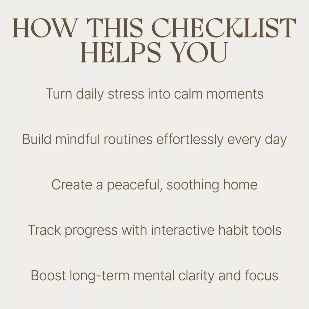 The Relaxation Rituals Checklist: Daily Relaxing Things for Stress Relief & Mindful Calm