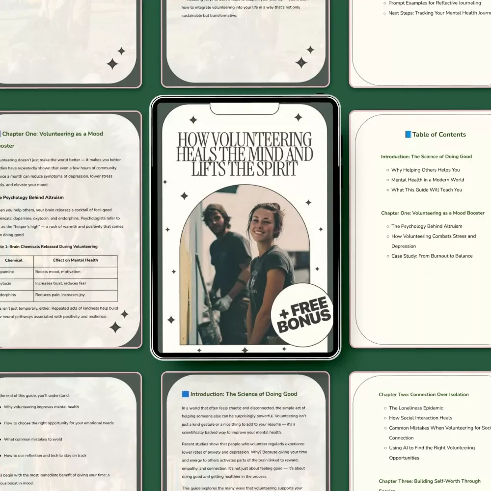 How Volunteering Heals the Mind and Lifts the Spirit – Practical Guide to the Mental Health Benefits of Volunteering, Purpose, Connection, and Emotional Wellbeing