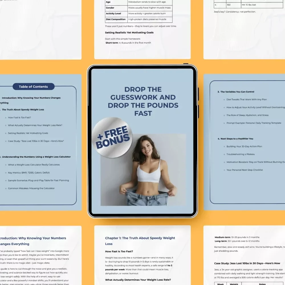 Drop the Guesswork and Drop the Pounds Fast: Your Ultimate Guide to Rapid Weight Loss with a Personalized Calculator