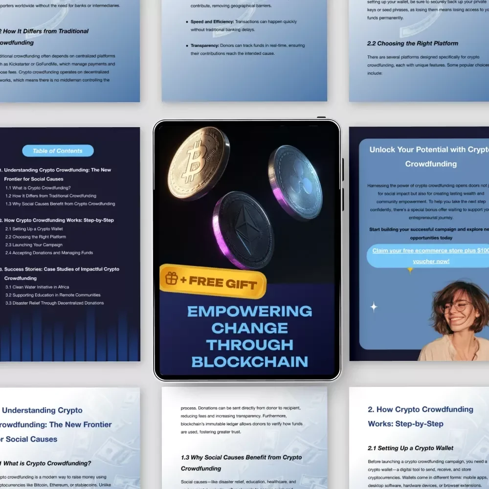Empowering Change Through Blockchain: Crypto Crowdfunding for Social Causes eBook Guide to Launching Impact-Driven Digital Fundraising Campaigns