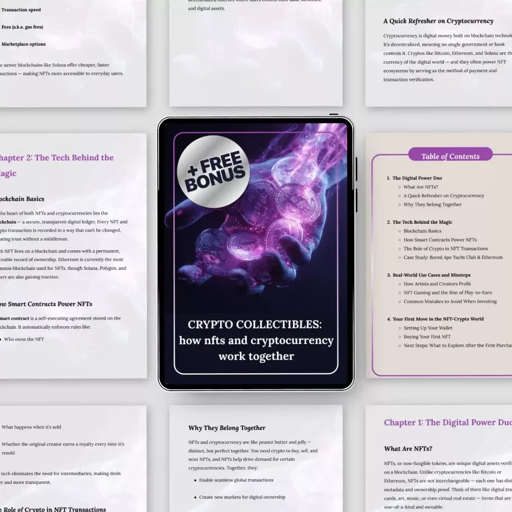 Crypto Collectibles: How NFTs and Cryptocurrency Work Together – A Beginner-Friendly Guide to NFTs and Cryptocurrency Synergy, Blockchain Basics & Smart Contract Investing