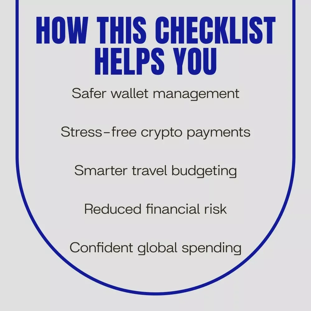 Travel Smart with Crypto – Traveling with Cryptocurrency Checklist for Digital Nomads, Secure Wallet Setup & Safe International Crypto Payments Guide