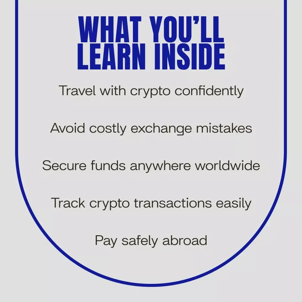 Crypto on the Go – Traveling with Cryptocurrency Guide for Digital Nomads, Backpackers & Smart Travelers | Secure, Spend & Manage Crypto Abroad eBook