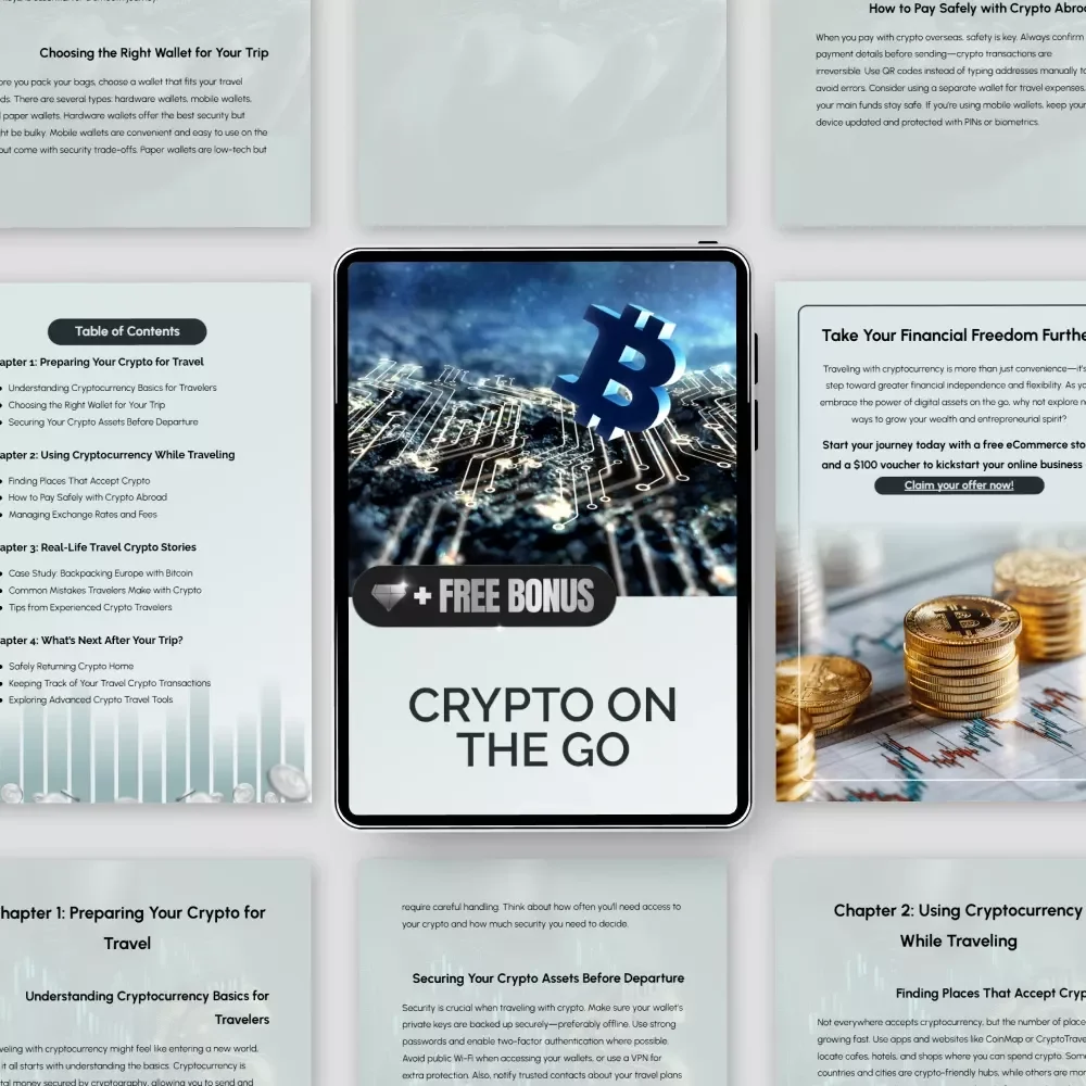 Crypto on the Go – Traveling with Cryptocurrency Guide for Digital Nomads, Backpackers & Smart Travelers | Secure, Spend & Manage Crypto Abroad eBook