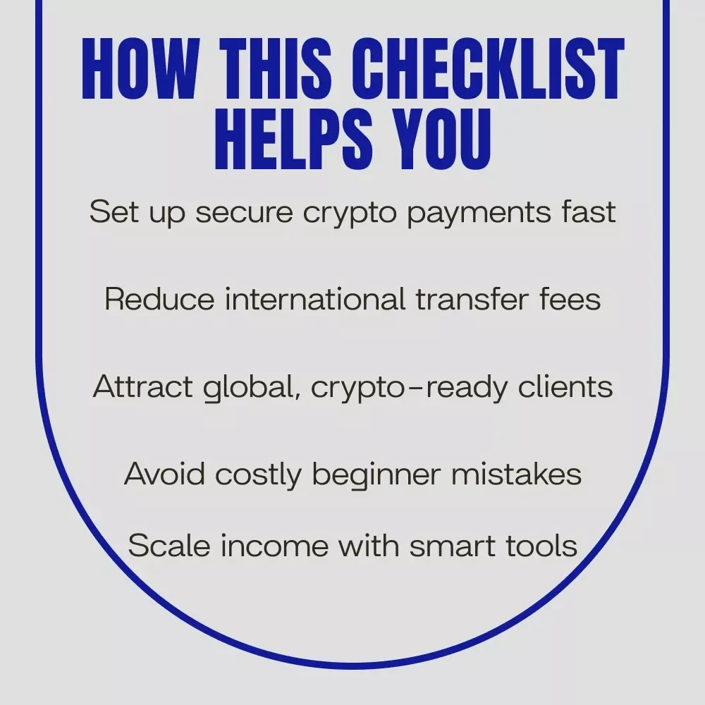 Freelancer’s Crypto Kickstart Checklist – Crypto for Freelancers and Remote Workers Digital Download, Printable Business Payment Guide, Borderless Income Setup