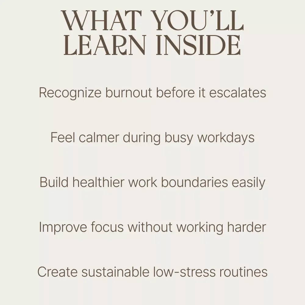 Find Calm and Clarity in Every Workday – Stress Management Guide, Burnout Prevention eBook, Workplace Wellness Digital Download