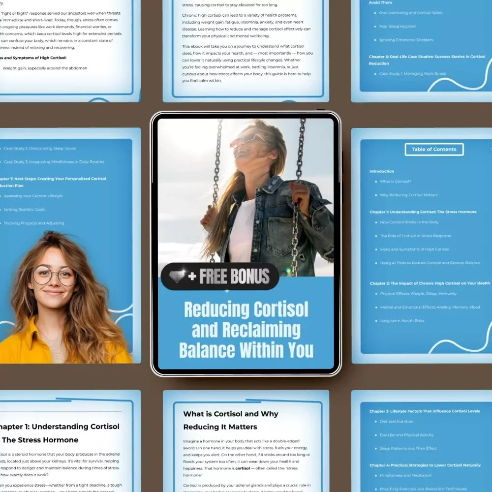 Reducing Cortisol and Reclaiming Balance Within You | Cortisol Reduction Guide, Stress Hormone Healing, Natural Stress Relief eBook, Mindfulness & Lifestyle Reset