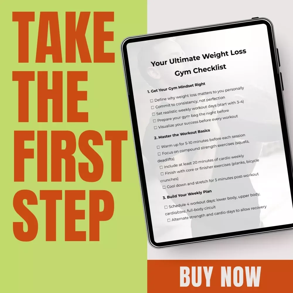 Your Ultimate Weight Loss Gym Checklist – Digital Guide for Weight Loss Workout Gym Success, Weekly Fitness Planner & Motivation Tool