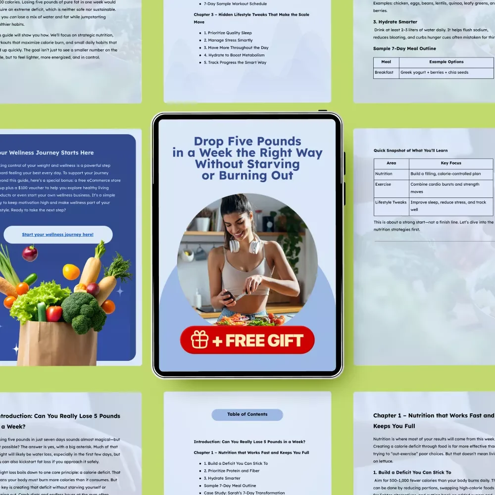 Drop Five Pounds in a Week the Right Way Without Starving or Burning Out | Healthy 7-Day Weight Loss Guide | How to Lose 5 Pounds a Week Plan