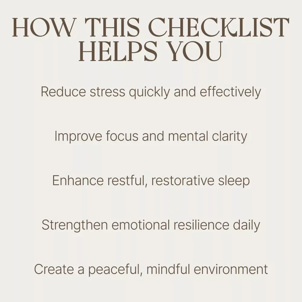 Your Calm Nervous System Checklist – Digital Guide to Reduce Stress, Promote Relaxation, and Build Mindfulness Habits