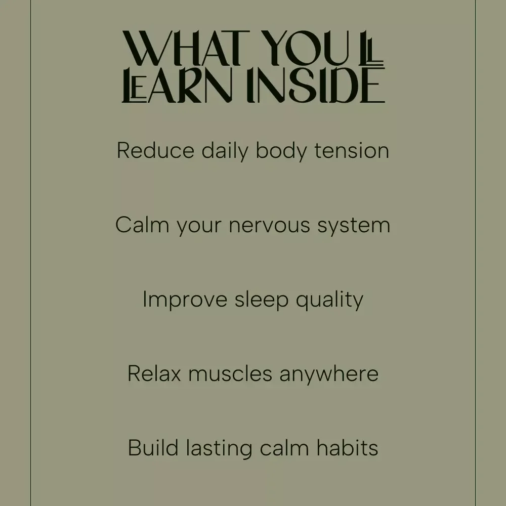 The Relaxed Body Blueprint: How to Release Tension and Feel Calm Anytime | Deep Muscle Relaxation Ebook, Progressive Muscle Relaxation Guide, Stress Relief Workbook