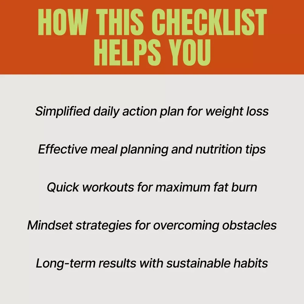 30-Day Slim-Down Sprint Checklist - How to Lose 20 Pounds in a Month