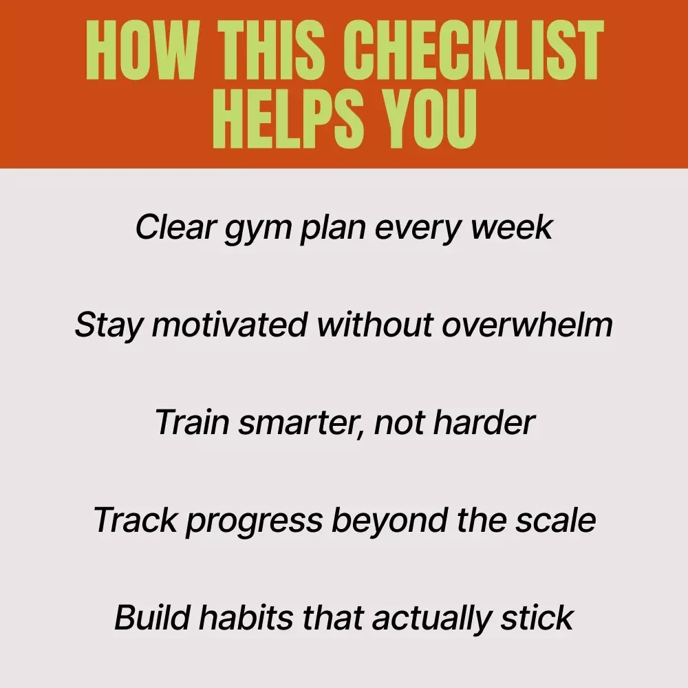 Your Ultimate Weight Loss Gym Checklist – Digital Guide for Weight Loss Workout Gym Success, Weekly Fitness Planner & Motivation Tool