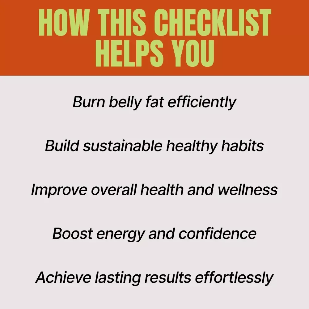Belly Fat Blast Checklist - Your Ultimate Guide to Losing Tummy Fat Fast