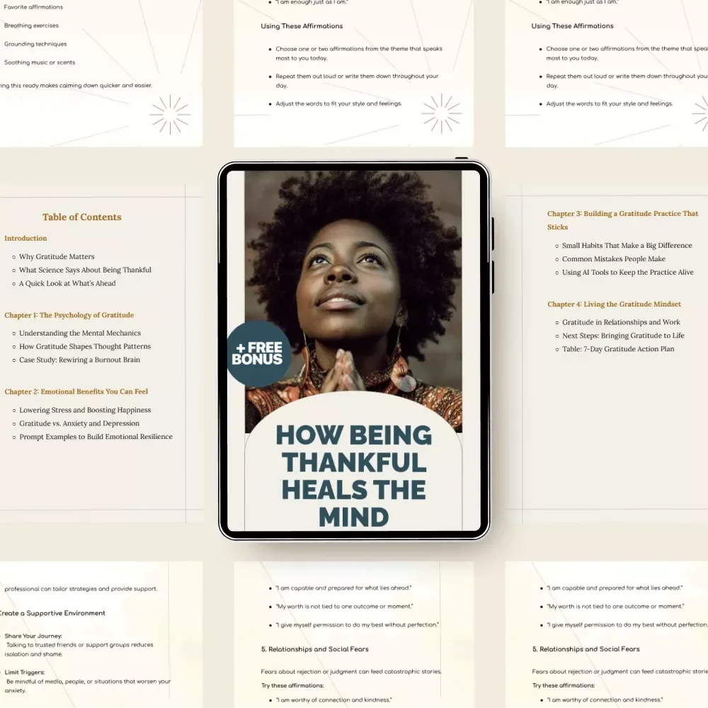 How Being Thankful Heals the Mind – A Practical Guide to the Benefits of Gratitude on Mental Health | Mindfulness & Emotional Wellness Digital Download