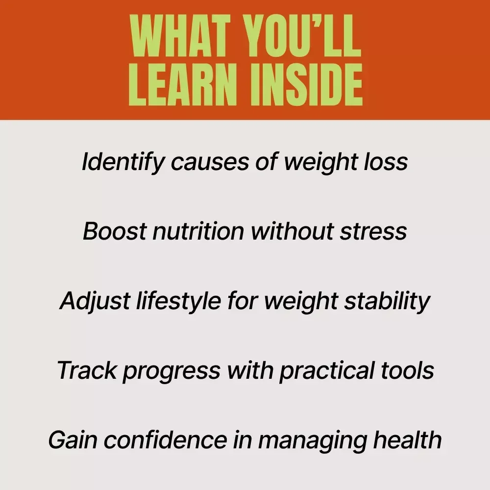 A Practical Guide to Stop Unwanted Weight Loss – How to Stop Weight Loss with Nutrition, Lifestyle, and Tracking Strategies