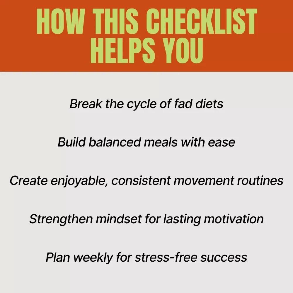 Make It Count Weight Loss Checklist – How Do I Lose Weight Guide, Digital Download for Sustainable Dieting & Healthy Habits
