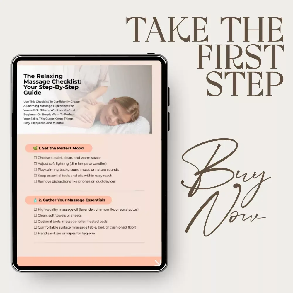 The Relaxing Massage Checklist: Your Step-by-Step Guide for a Soothing, Stress-Free, and Relaxing Massage at Home | Digital Download Checklist