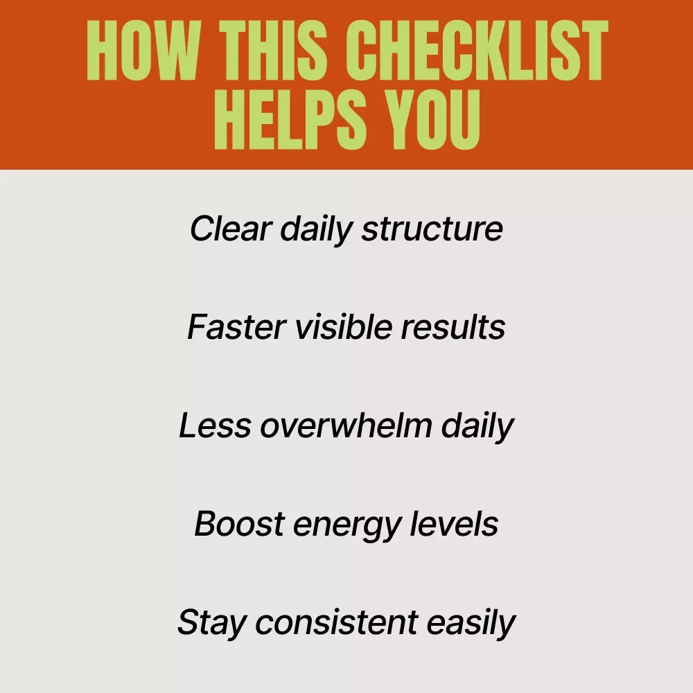 Your 7-Day Weight Loss Action Checklist – Simple Daily Plan for Fast Results | How to Lose 5 Pounds a Week