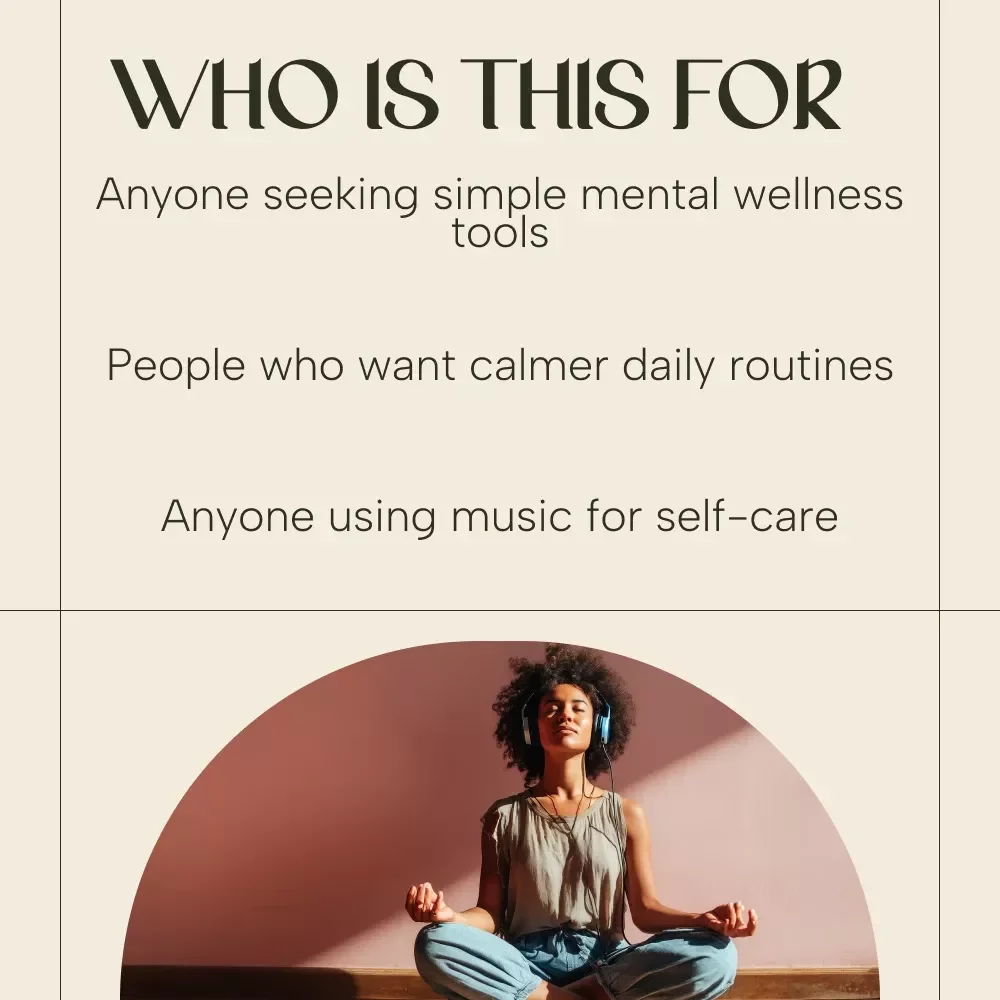 Your Ultimate Music & Mental Wellness Checklist | Benefits of Music on Mental Health | Digital Self-Care Checklist