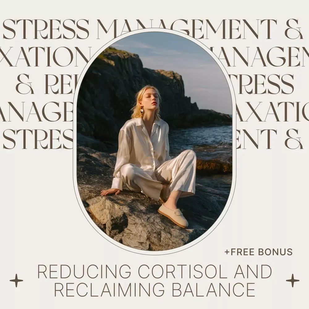 Reducing Cortisol and Reclaiming Balance Within You | Cortisol Reduction Guide, Stress Hormone Healing, Natural Stress Relief eBook, Mindfulness & Lifestyle Reset