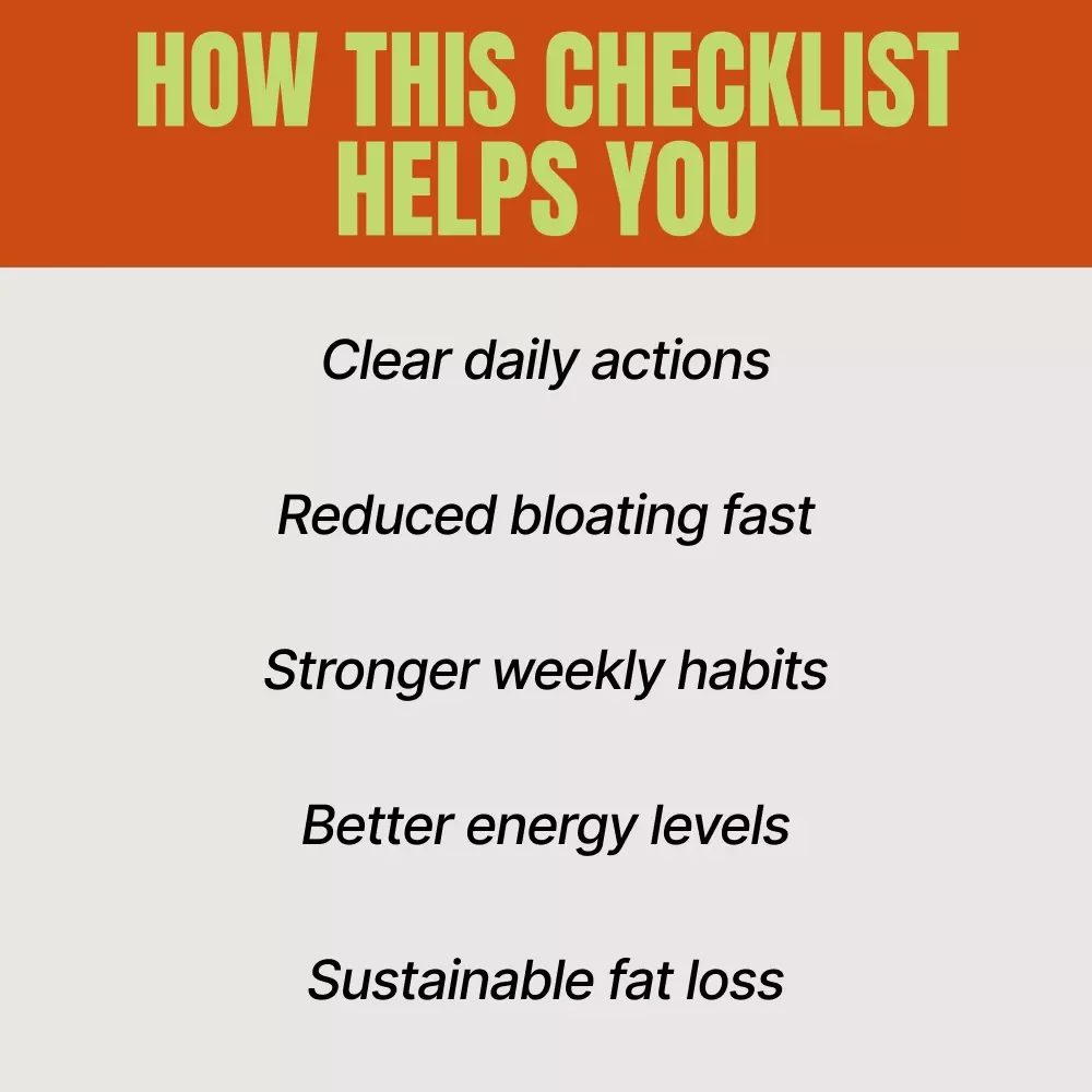 7-Day Slim-Down Checklist to Lose 5 Pounds Smart and Strong – Printable Weight Loss Planner, Weekly Fat Loss Reset, Simple Nutrition & Workout Checklist