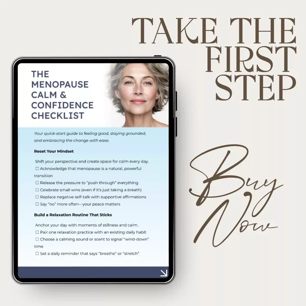 The Menopause Calm & Confidence Checklist – Printable Menopause Guide, Relaxation & Self-Care Checklist, Digital Download for Stress Relief & Balance