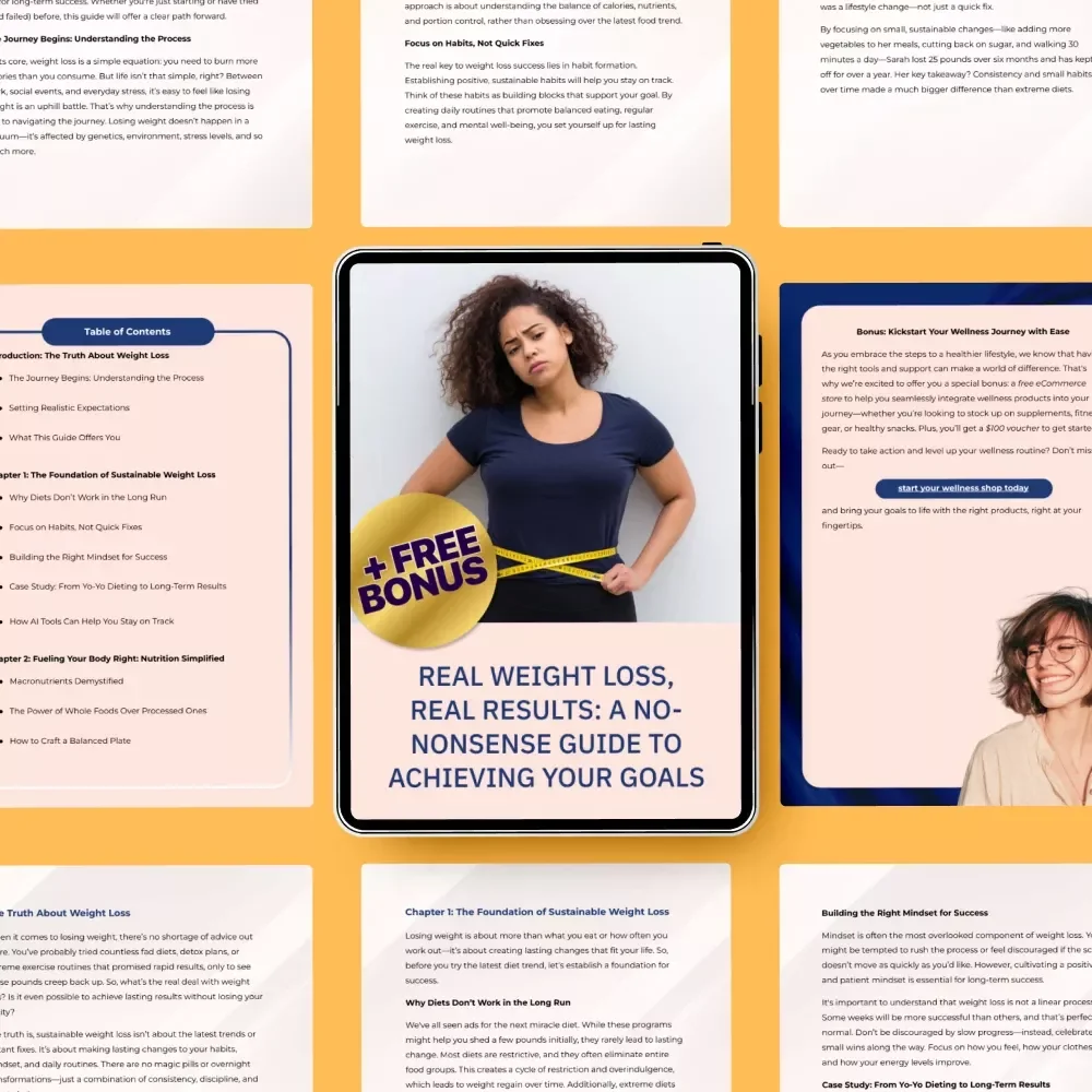 The Real Weight Loss Blueprint: A Practical Guide to Sustainable Transformation | How to Seriously Lose Weight eBook | Healthy Habits, Nutrition & Fitness Guide