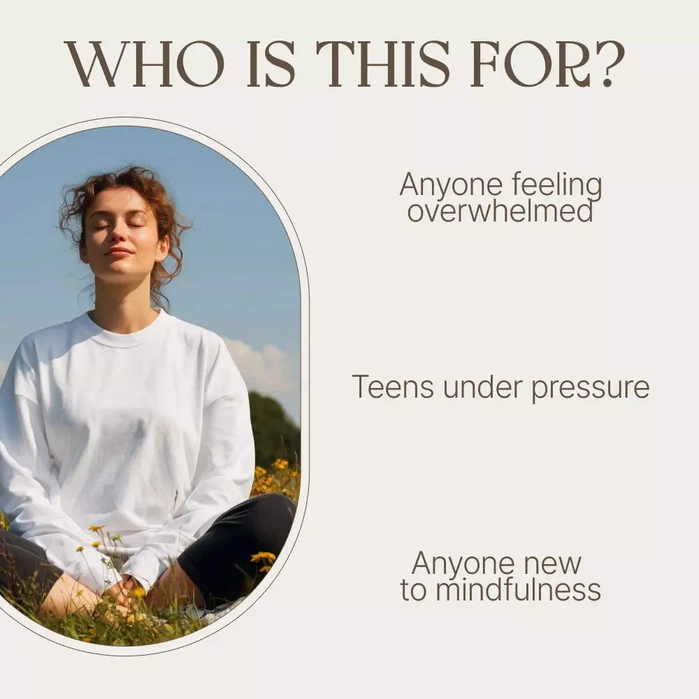 A Mindfulness-Based Stress Reduction Guide for Teens | Practical Mindfulness Based Stress Reduction for Teens | Digital Guide for Calm, Focus & Emotional Balance