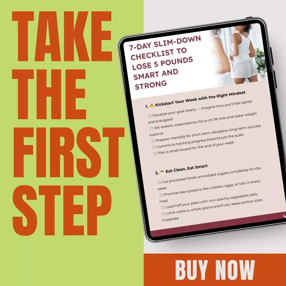7-Day Slim-Down Checklist to Lose 5 Pounds Smart and Strong – Printable Weight Loss Planner, Weekly Fat Loss Reset, Simple Nutrition & Workout Checklist
