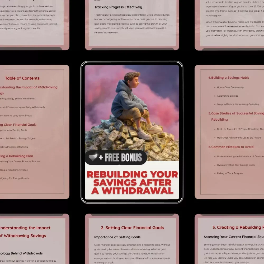 Rebuilding Your Savings After a Withdrawal - eBook Guide to Financial Recovery