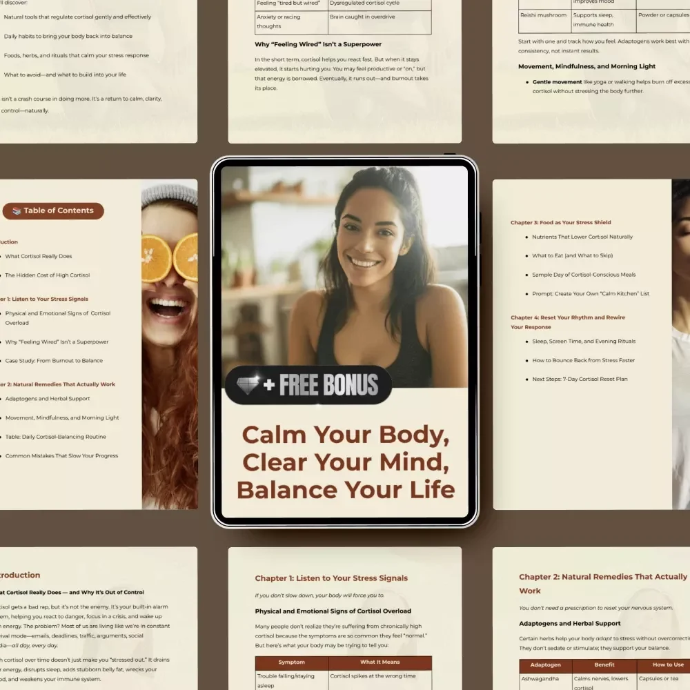 Calm Your Body, Clear Your Mind, Balance Your Life: A Complete Guide to Natural Remedies for Cortisol Reduction