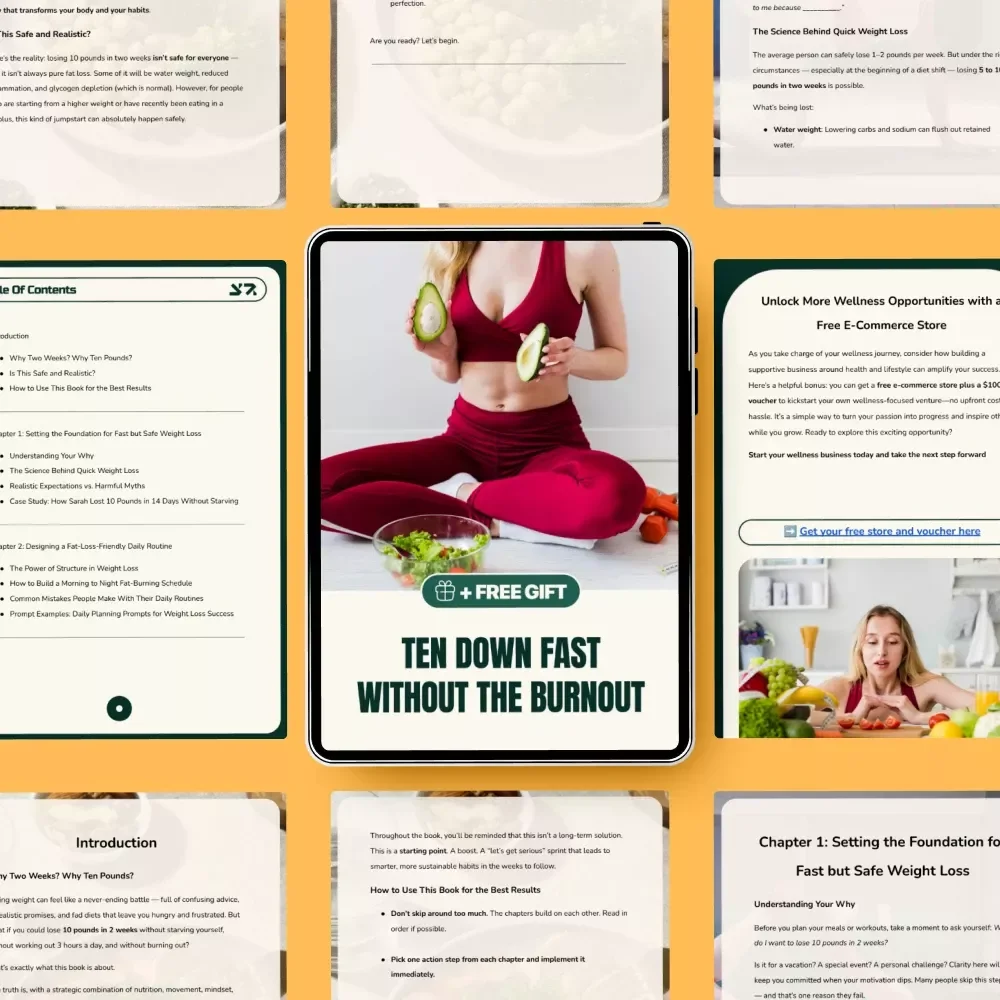 Ten Down Fast Without the Burnout - Lose 10 Pounds in 2 Weeks with Our Proven System | eBook