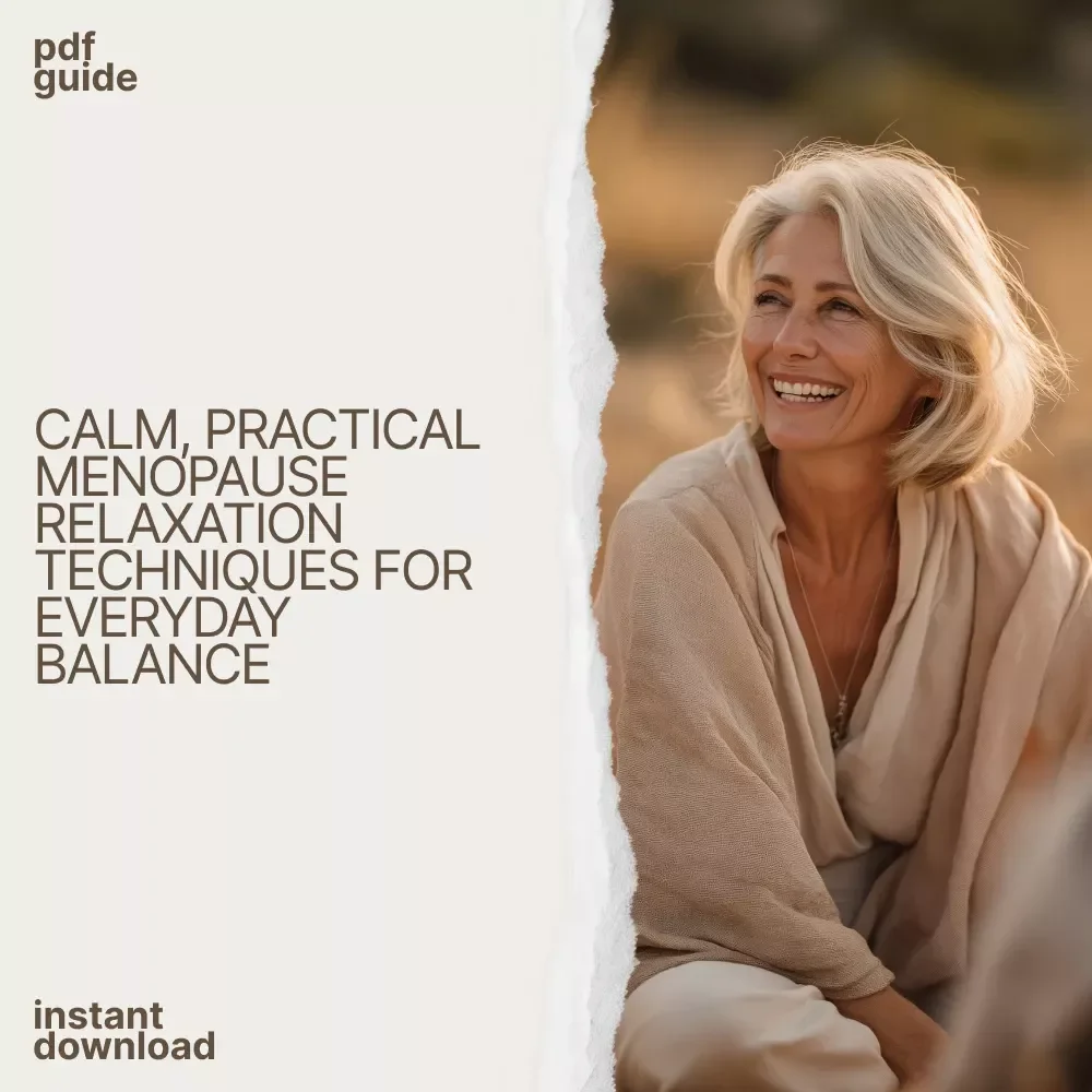 Finding Calm in the Change – Menopause Relaxation Techniques Guide for Stress Relief, Emotional Balance, Daily Calm Routines & Personalized Self-Care Planner (Digital Download)