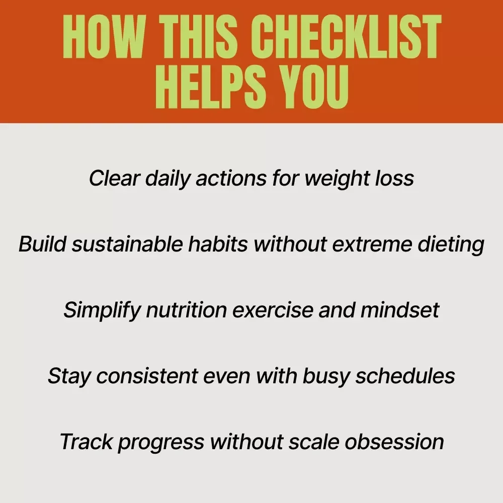 Your Wellness Transformation Checklist – A Simple, Actionable Guide on how to seriously lose weight, Build Healthy Habits & Create Lasting Results