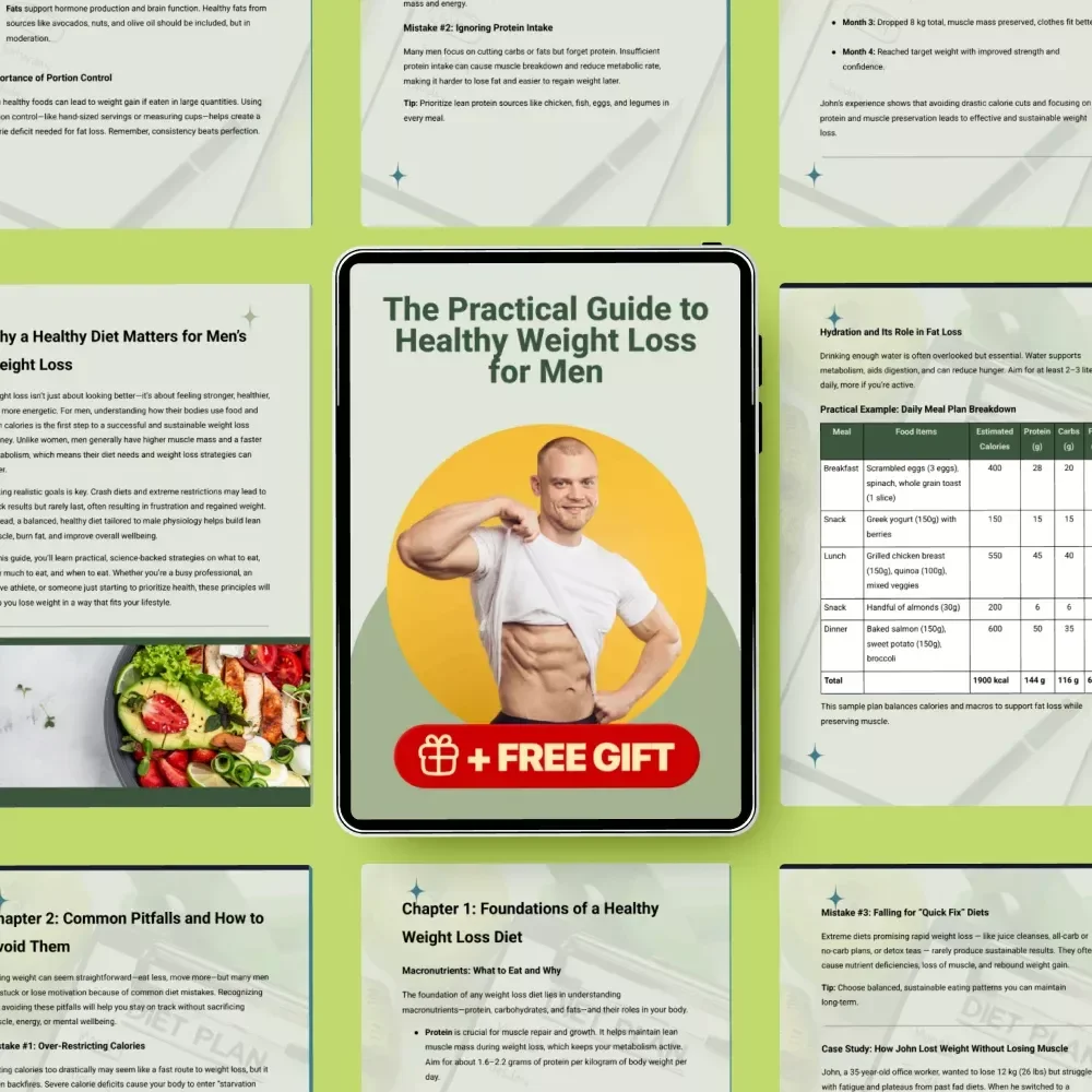 The Practical Guide to Healthy Weight Loss for Men – Effective Healthy Diet for Weight Loss Male