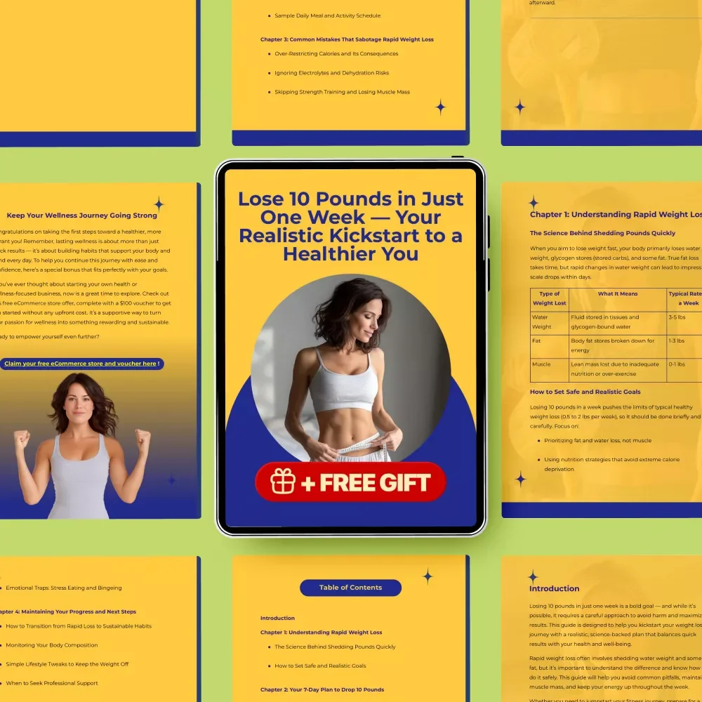 Lose 10 Pounds in Just One Week — Your Realistic Kickstart to a Healthier You | 7-Day Weight Loss Guide | How to Lose 10 lbs in a Week Plan
