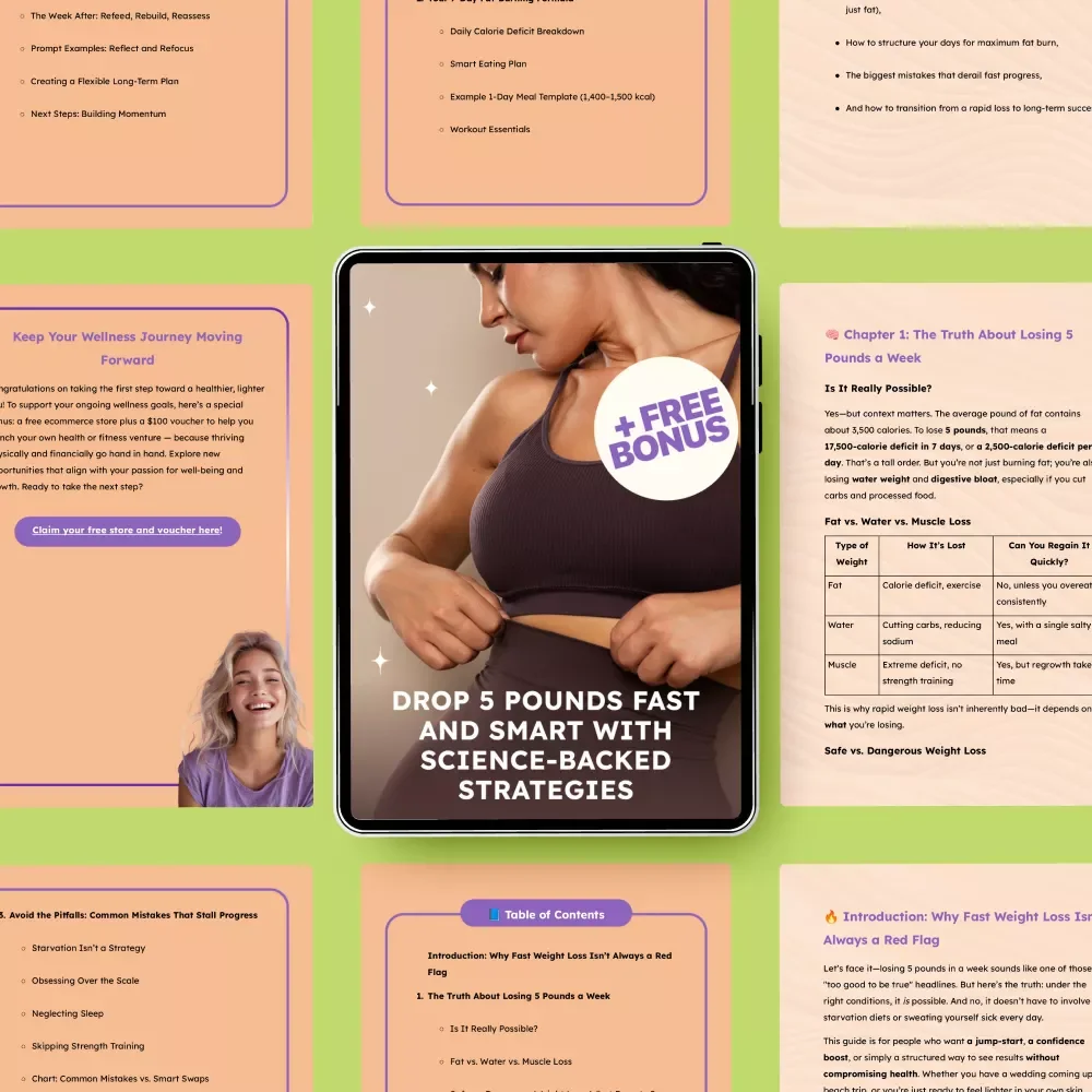 Drop 5 Pounds Fast and Smart with Science-Backed Strategies | 7-Day Weight Loss Guide for Real Results