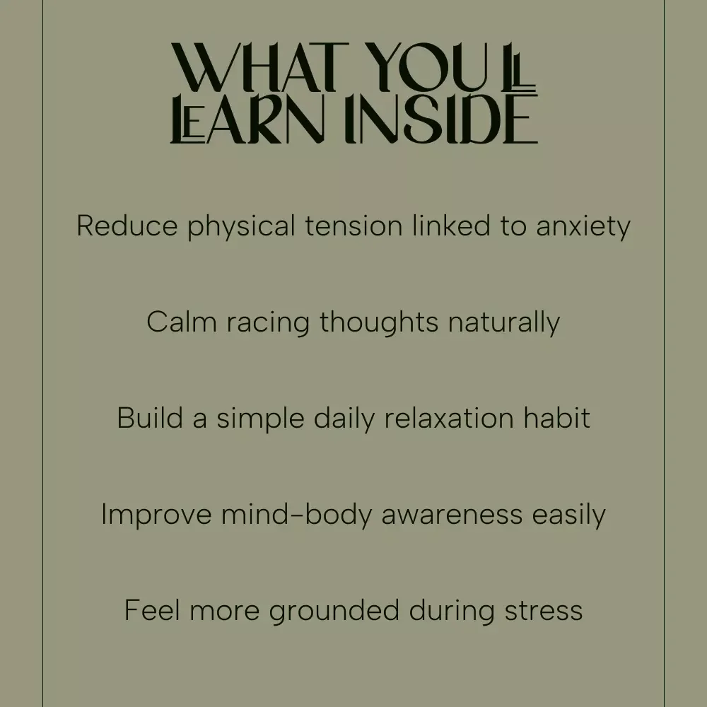 A Beginner’s Guide to Progressive Muscle Relaxation for Anxiety Relief | Calm Your Body, Ease Stress & Learn Progressive Muscle Relaxation for Anxiety | Digital eBook Download