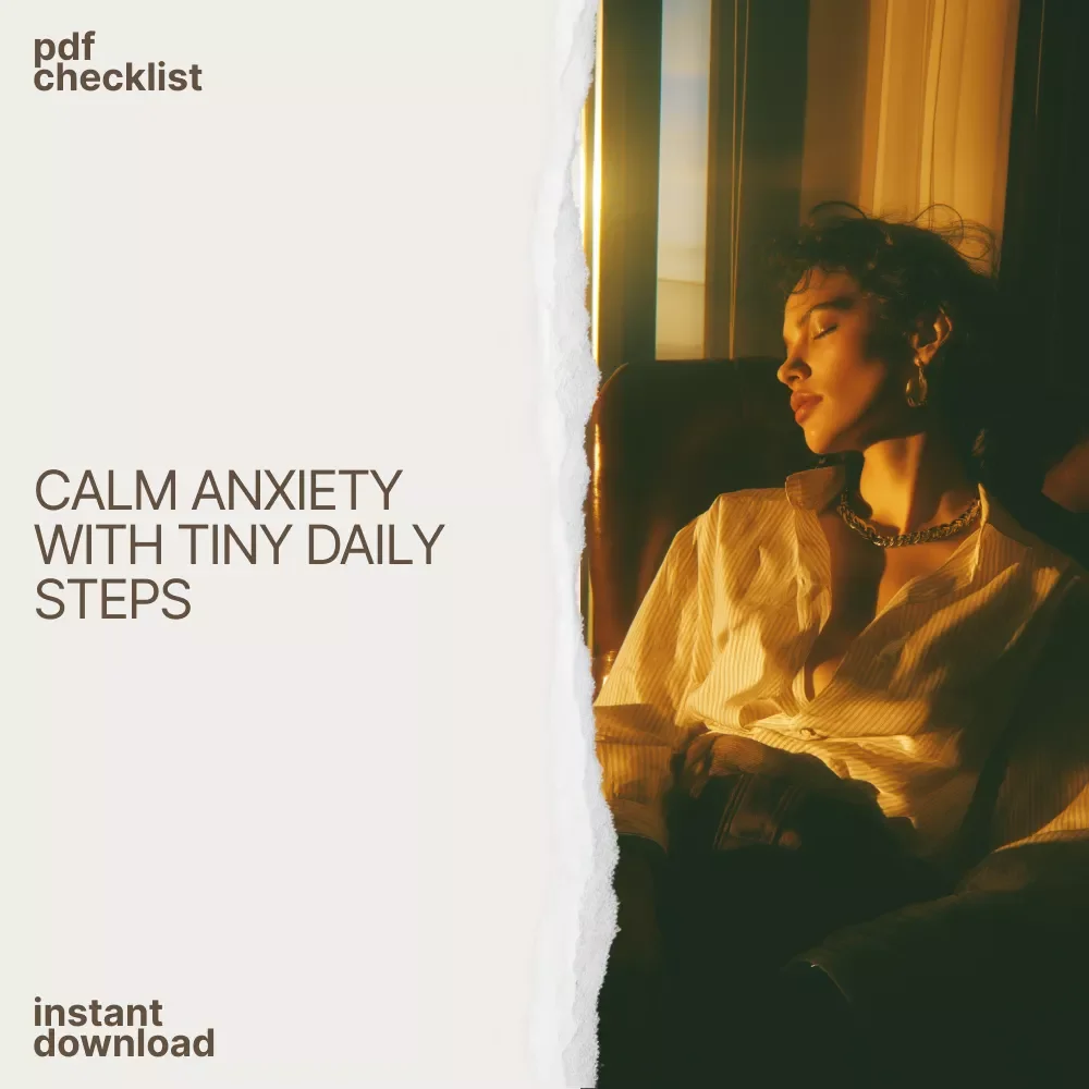 The Calm Code: 50 Tiny Steps to Relaxation & Relief – Simple Daily Checklist for Stress, Overwhelm & relaxation for anxiety