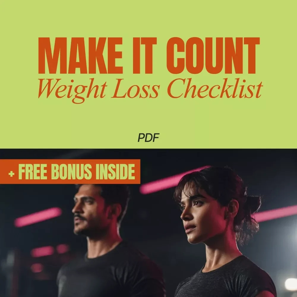 Make It Count Weight Loss Checklist – How Do I Lose Weight Guide, Digital Download for Sustainable Dieting & Healthy Habits