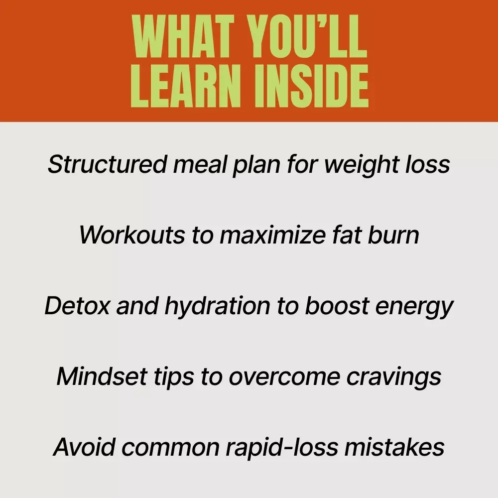 The 7-Day 10-Pound Slimdown Guide to Weight Loss – How to Lose 10 Pounds in a Week eBook for Rapid, Safe Fat Loss