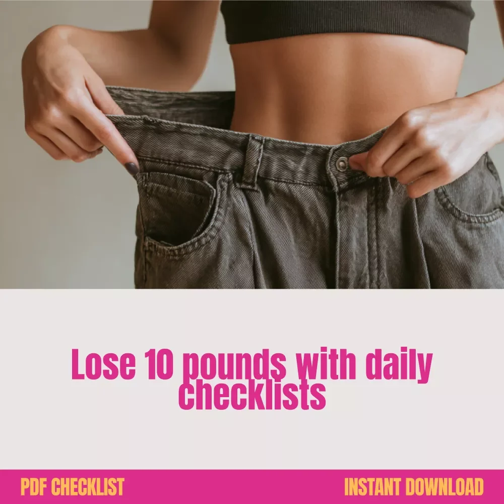 Your 30-Day Fat Drop Checklist – Simple Daily Weight Loss Plan | How to Lose 10 lbs in a Month Checklist
