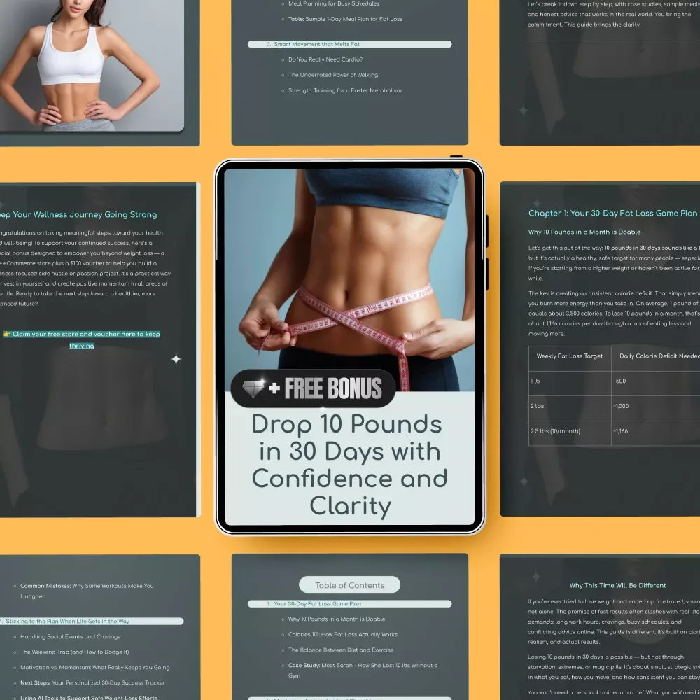 Drop 10 Pounds in 30 Days with Confidence and Clarity – Simple Fat Loss Guide, Beginner Friendly Weight Loss Plan, No Gym Required