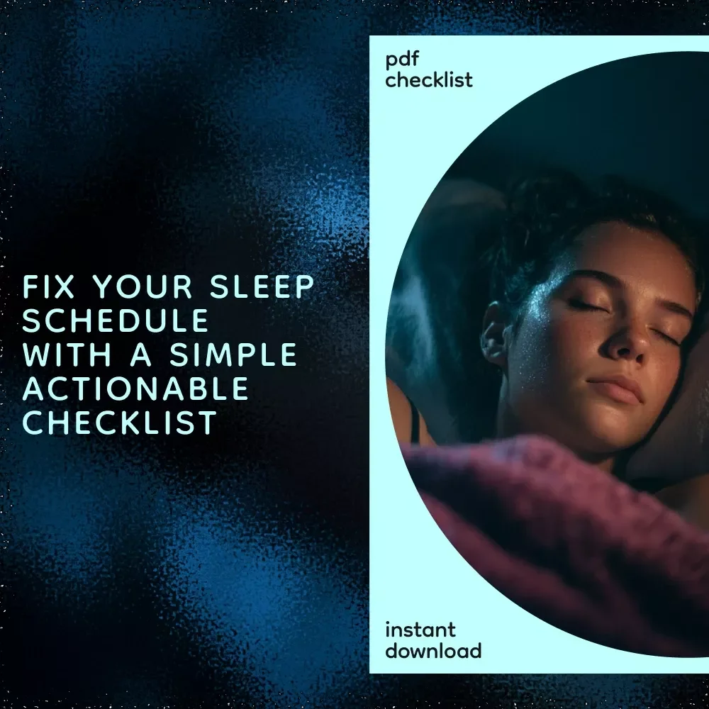 From Midnight Chaos to Morning Calm with the Sleep Fix Checklist | How to Improve My Sleep Schedule | Printable Digital Sleep Reset Guide
