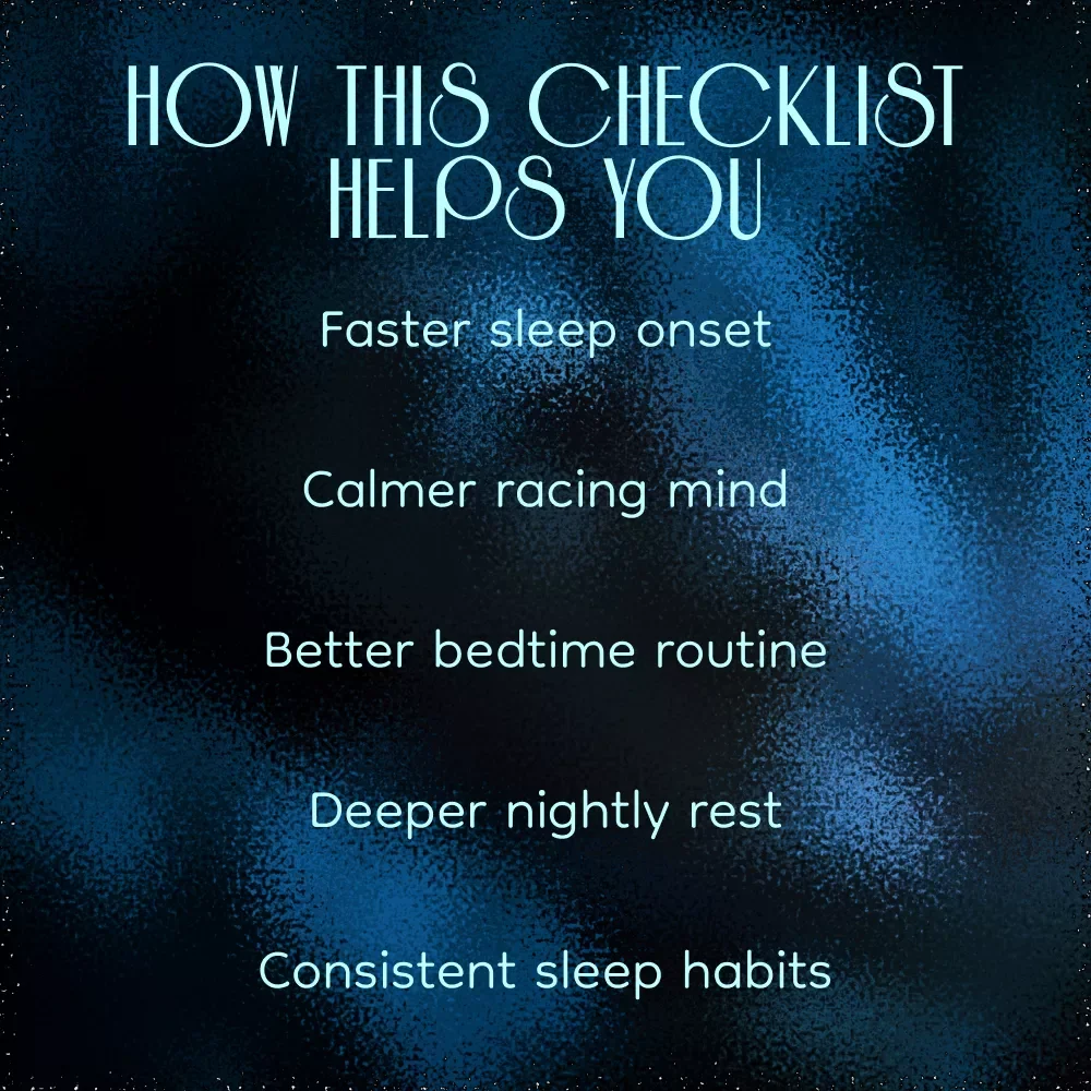 The Fast-Asleep Formula: Your Sleep-Boosting Checklist for Better Nights and Brighter Days | How to Sleep Faster Digital Checklist