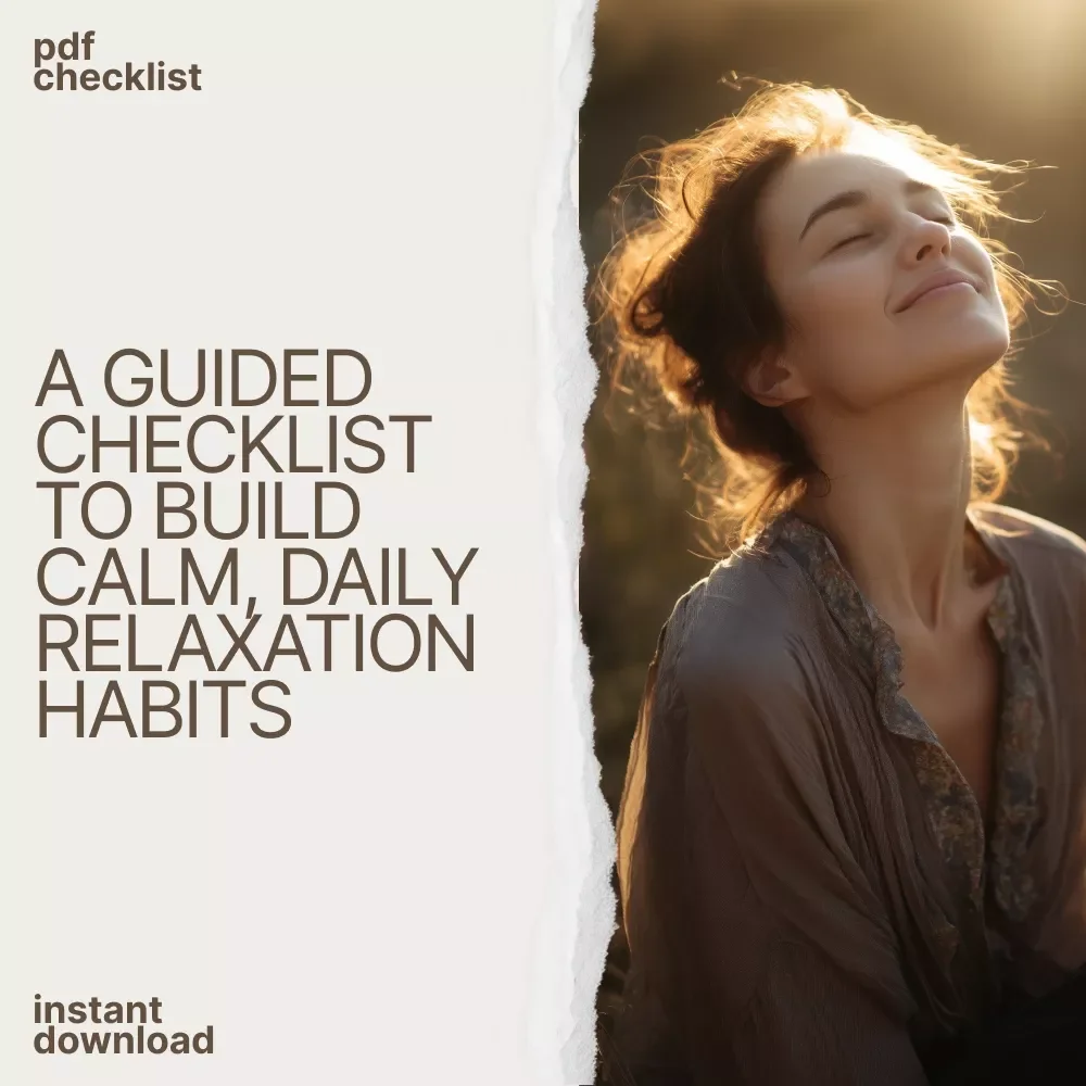 Your Ultimate Chill Checklist to Master Relaxation – Printable Self Care Checklist, Stress Relief Planner, Best Ways to Relax Guide, Mindfulness & Calm Routine Download