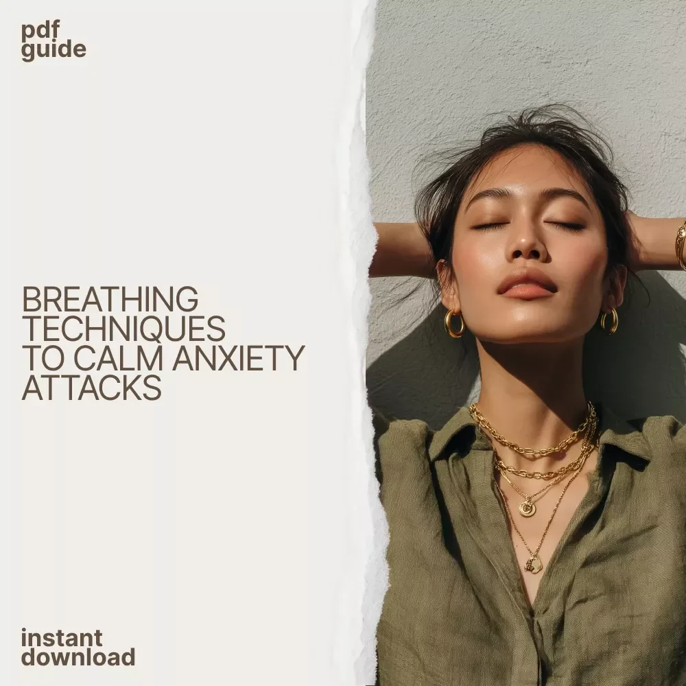Simple Breathing Exercises to Calm Anxiety Attacks | Digital Download eBook on Breathing Techniques for Anxiety Relief